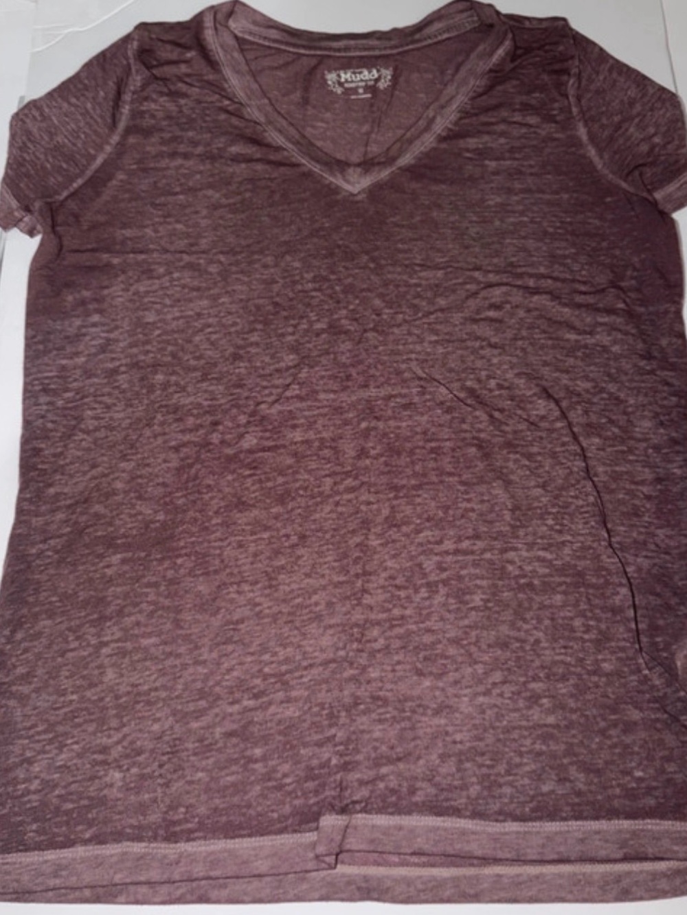 Mudd Heathered Plum V-Neck Roadtrip Tee